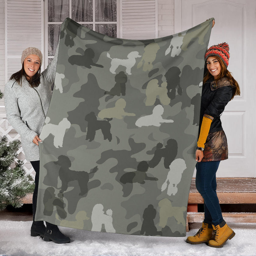 Poodle Camo Blanket - Carbone's Marketplace