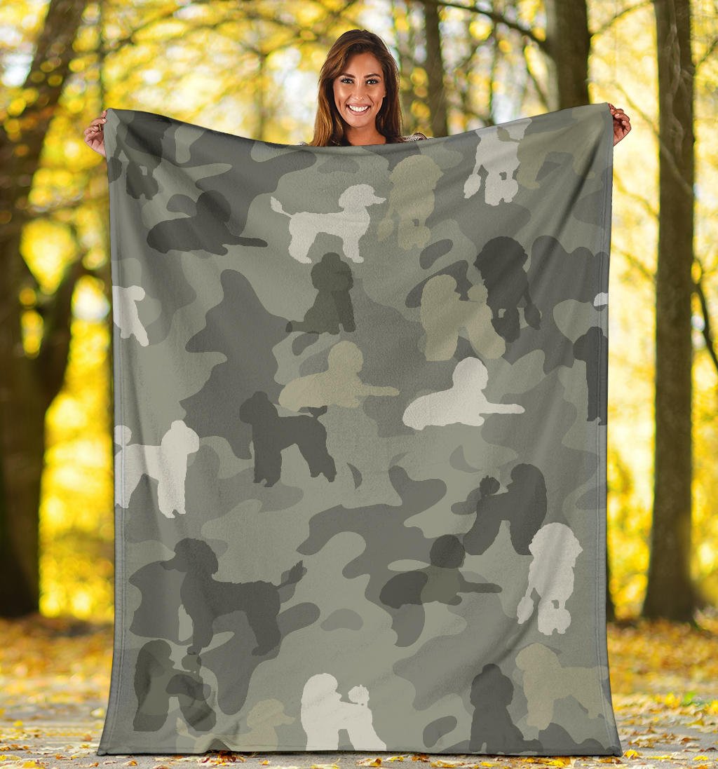 Poodle Camo Blanket - Carbone's Marketplace
