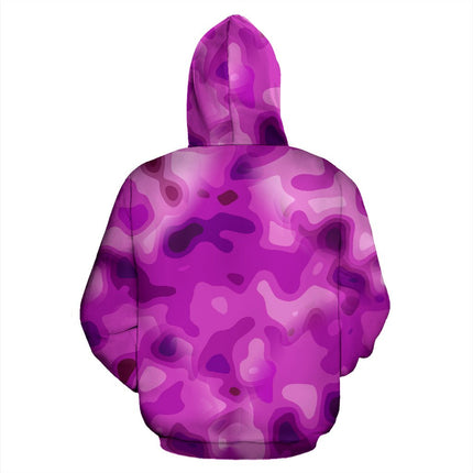 Pretty In Pink Camo All Over Print Hoodie for Camouflage Lovers - Carbone's Marketplace