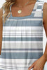 Printed Square Neck Curved Hem Tank - Carbone's Marketplace