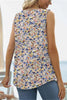 Printed Square Neck Curved Hem Tank - Carbone's Marketplace