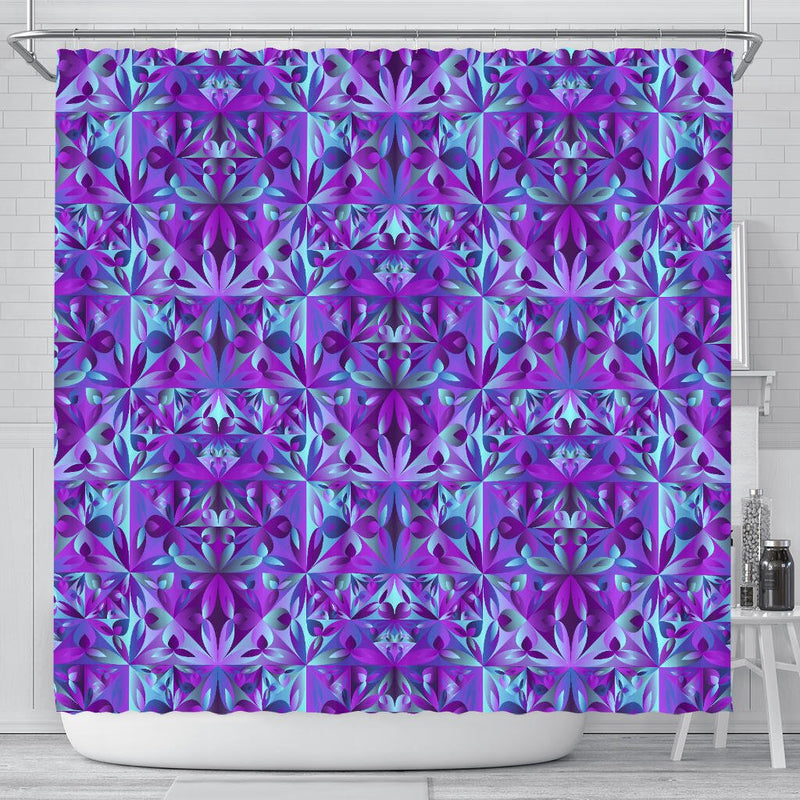 Psychedelic Violet Shower Curtain - Carbone&