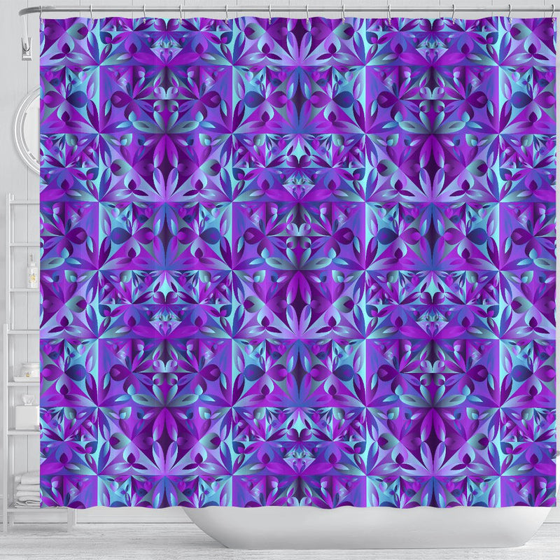 Psychedelic Violet Shower Curtain - Carbone&