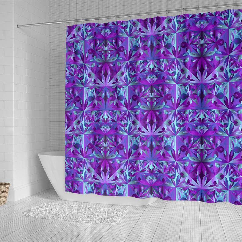 Psychedelic Violet Shower Curtain - Carbone&