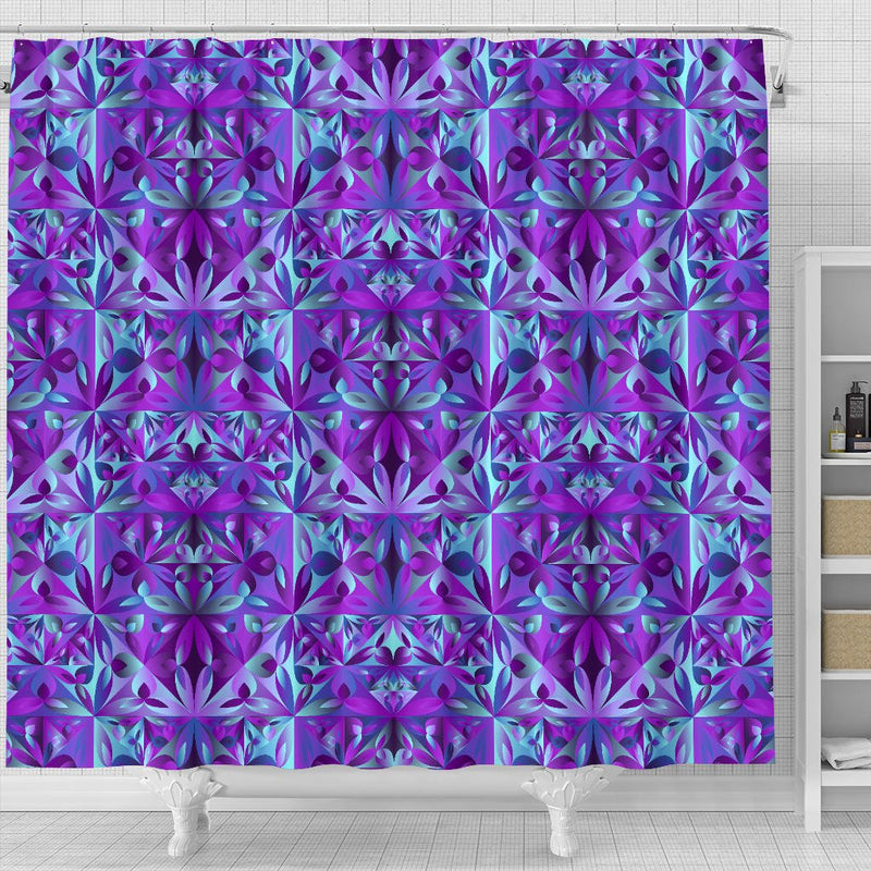 Psychedelic Violet Shower Curtain - Carbone&