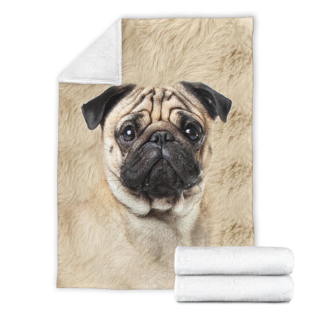 Pug Face Hair Blanket - Carbone's Marketplace