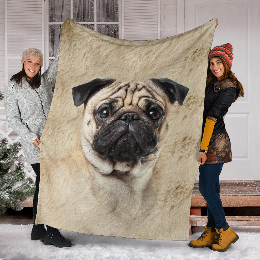 Pug Face Hair Blanket - Carbone's Marketplace