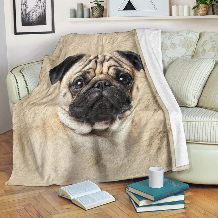 Pug Face Hair Blanket - Carbone's Marketplace