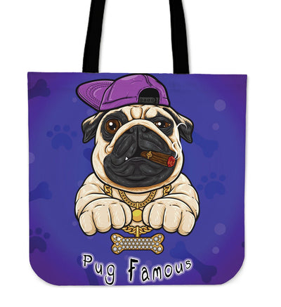 Pug Famous Tote Bag For Lovers of Dogs & Pugs - Carbone's Marketplace