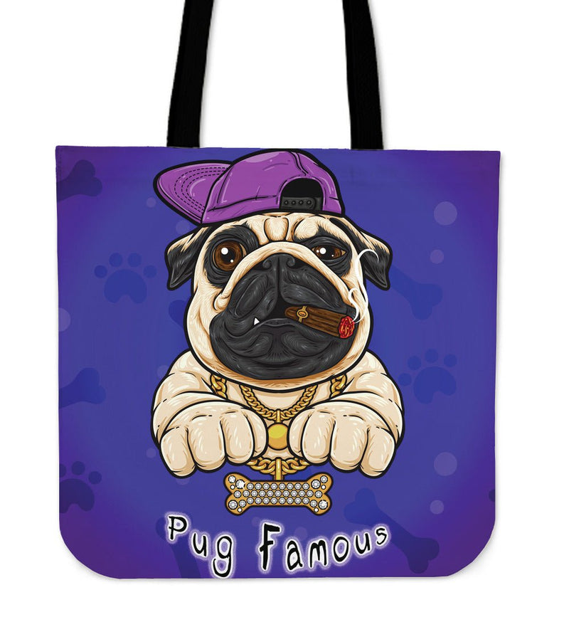 Pug Famous Tote Bag For Lovers of Dogs & Pugs - Carbone&