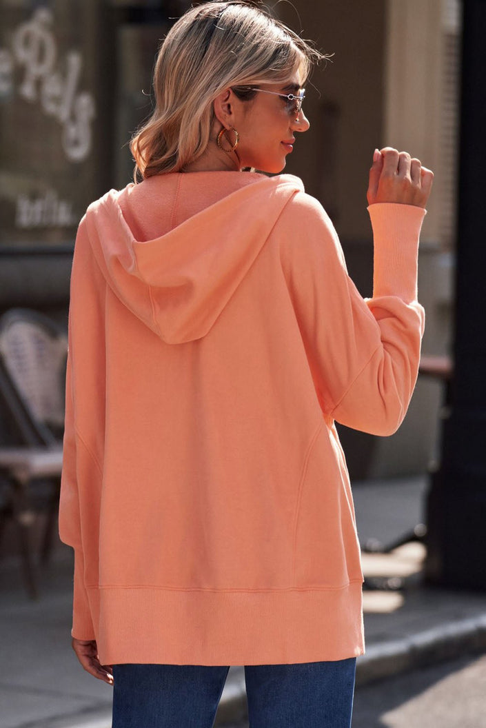 Quarter-Snap Dropped Shoulder Hoodie - Carbone's Marketplace