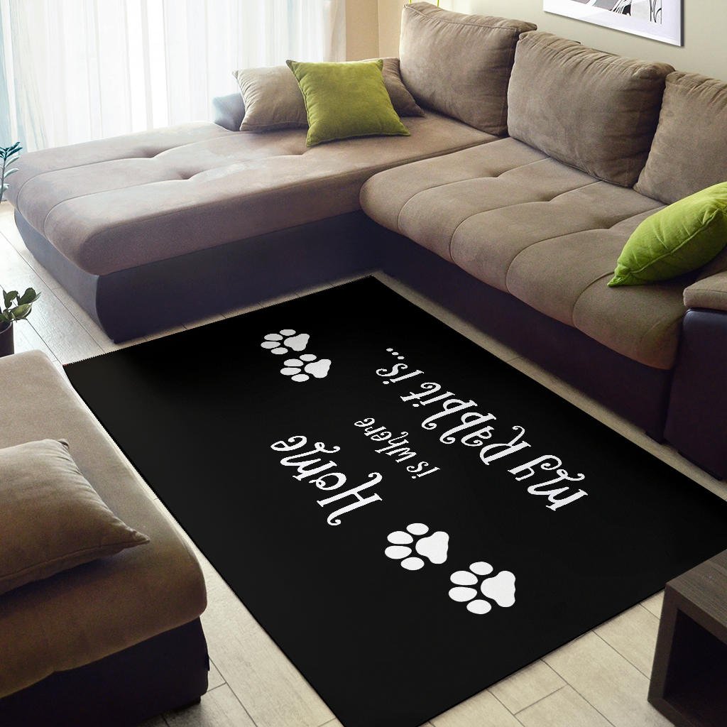 Rabbit Home Area Rug - Carbone's Marketplace