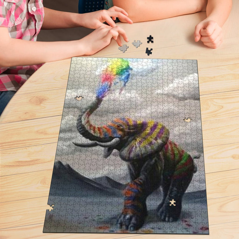 Rainbow Elephant Jigsaw Puzzle - Carbone&