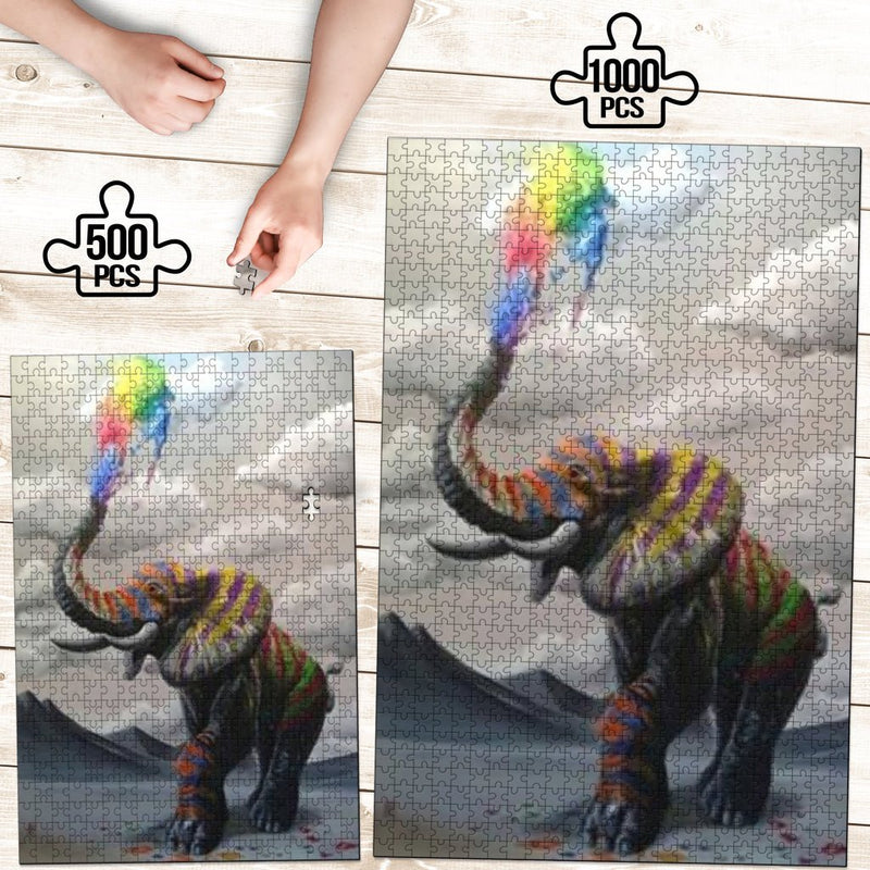 Rainbow Elephant Jigsaw Puzzle - Carbone&