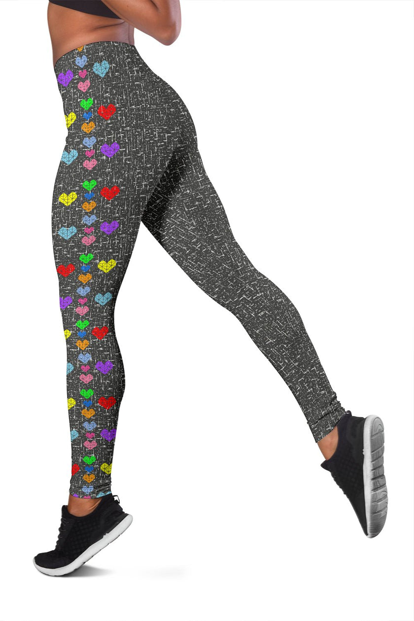 Rainbow Hearts Leggings - Carbone's Marketplace