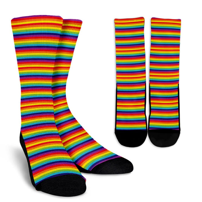 Rainbow Stripes Crew Socks - Carbone's Marketplace