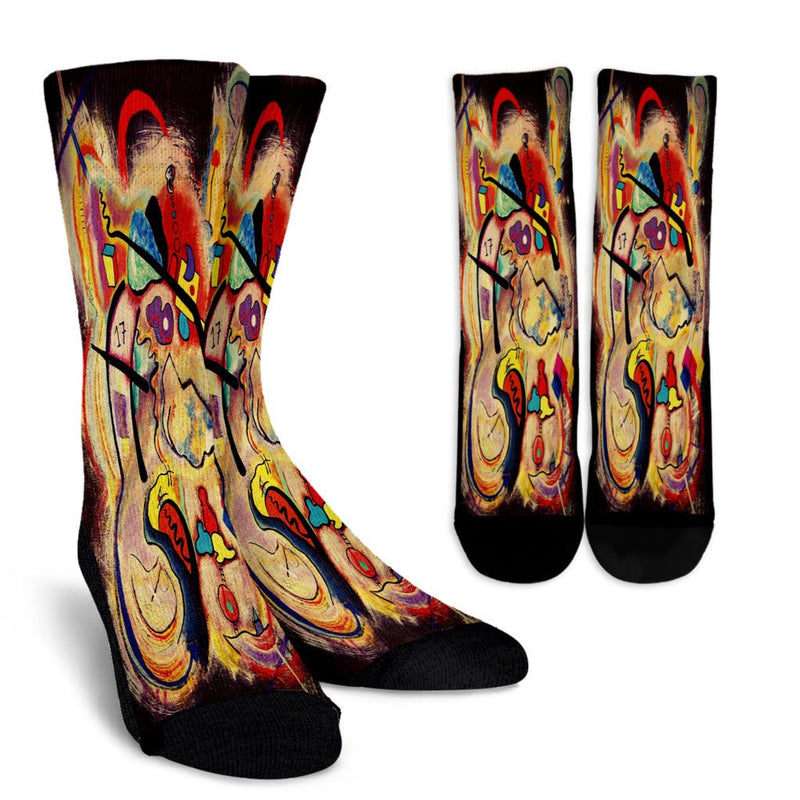 Rare Modern Art Crew Socks - Carbone&