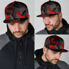 Red and Gray Camo Snapback Hat - Carbone's Marketplace