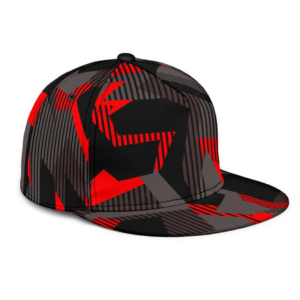 Red and Gray Camo Snapback Hat - Carbone's Marketplace