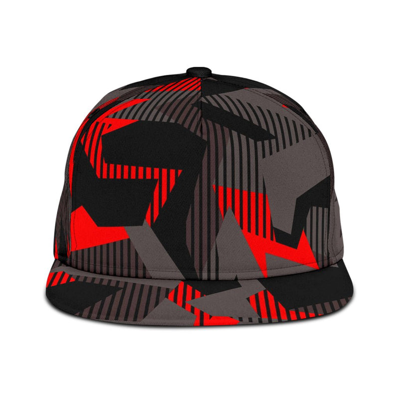 Red and Gray Camo Snapback Hat - Carbone&