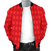 Red Argyle Mens Bomber Jacket - Carbone's Marketplace