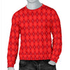 Red Argyle Mens Sweater - Carbone's Marketplace