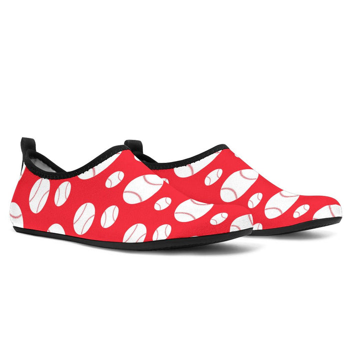 Red Baseball Ball Aqua Shoes - Carbone's Marketplace