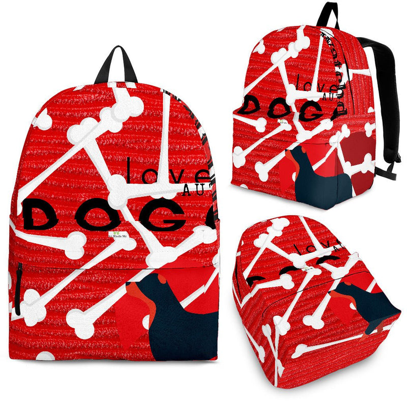 Red Love Dog Backpack - Carbone&