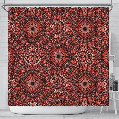 Red Spiritual Mandala Shower Curtain - Carbone's Marketplace