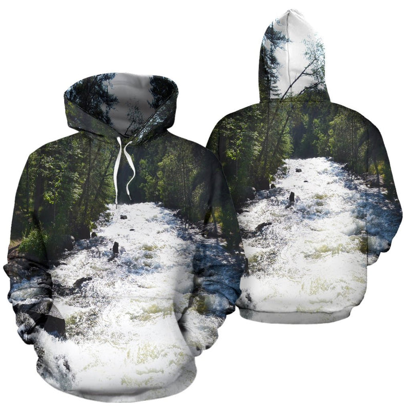 Relaxing Rapids All Over Hoodie - Carbone&