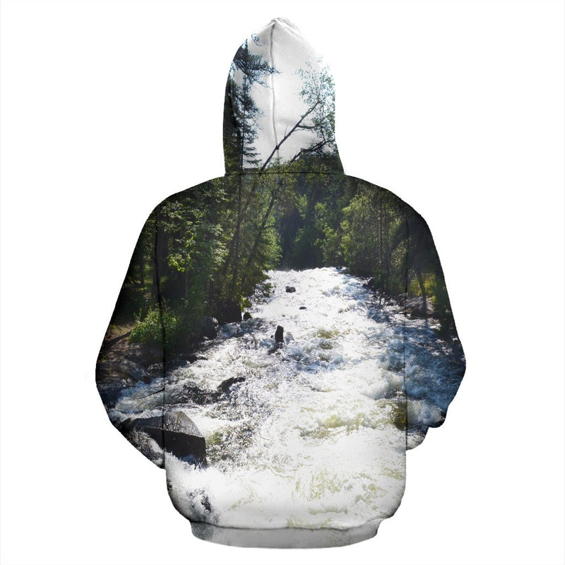 Relaxing Rapids All Over Hoodie - Carbone&