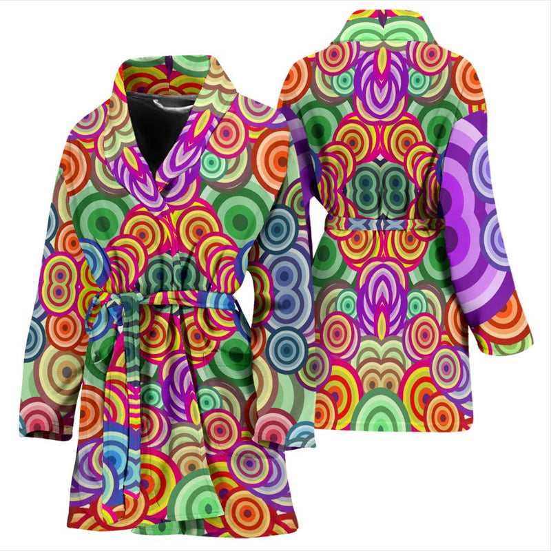 Retro Colours Womens Bath Robe - Carbone&