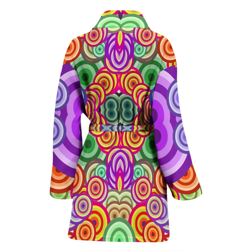 Retro Colours Womens Bath Robe - Carbone&