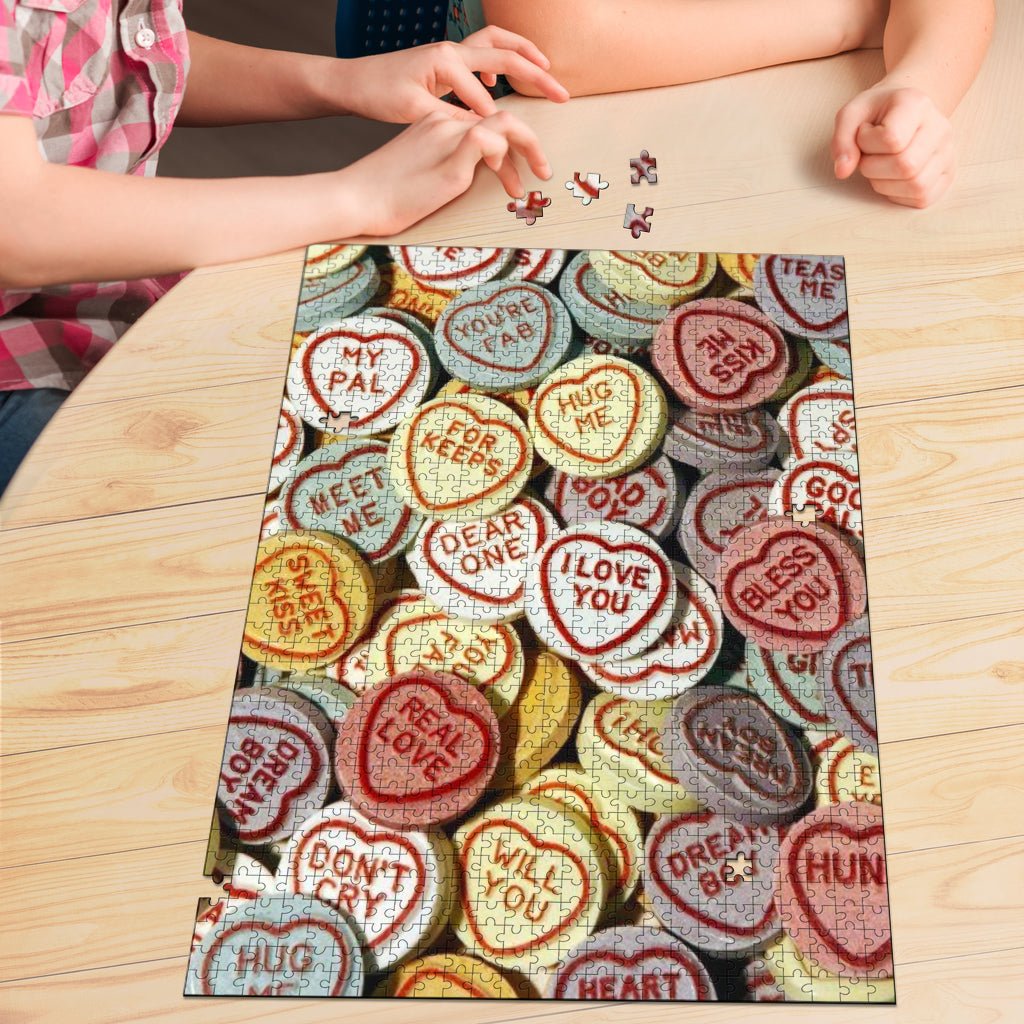 Retro Love Hearts Jigsaw Puzzle - Carbone's Marketplace