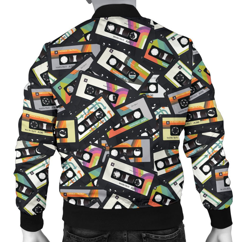 Retro Vintage Cassette Tape - Men's Bomber Jacket - Carbone's Marketplace
