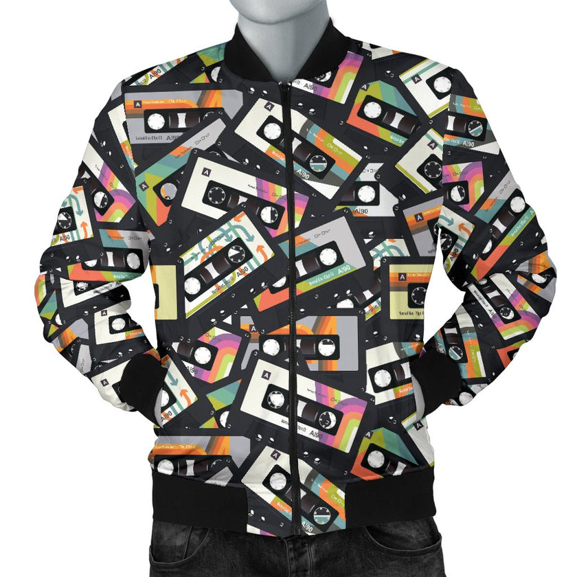 Retro Vintage Cassette Tape - Men's Bomber Jacket - Carbone's Marketplace
