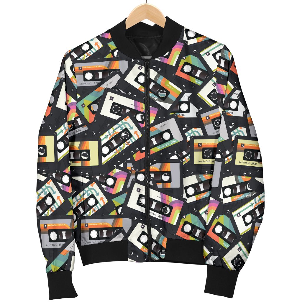 Retro Vintage Cassette Tape - Men's Bomber Jacket - Carbone's Marketplace