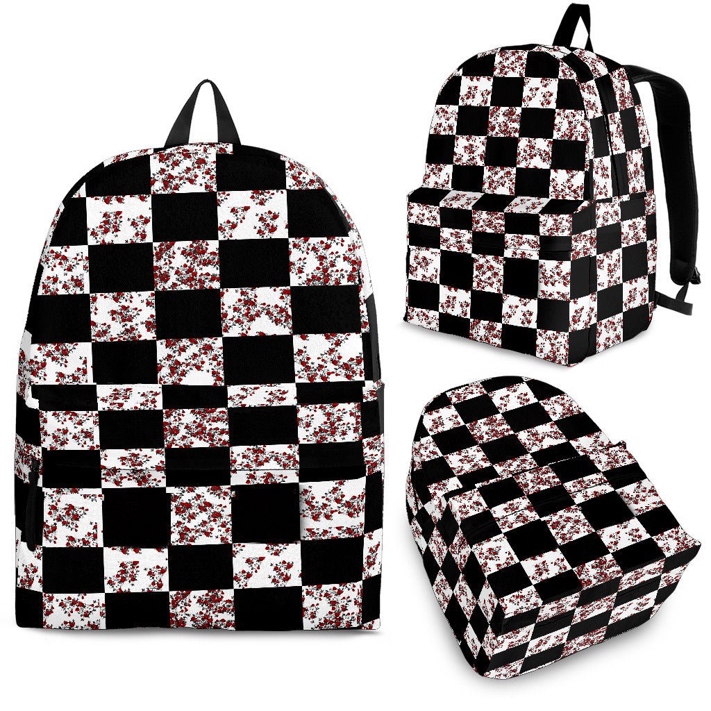 Rose Checker Back Pack - Carbone's Marketplace