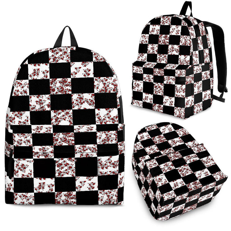 Rose Checker Back Pack - Carbone&