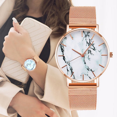 Rose Gold Marble Women's Watch - Carbone's Marketplace