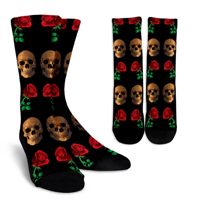 Roses and Skulls Socks for Skull Lovers - Carbone&