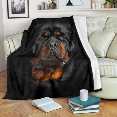 Rottweiler Face Hair Blanket - Carbone's Marketplace