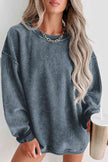 Round Neck Dropped Shoulder Sweatshirt - Carbone's Marketplace