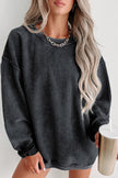 Round Neck Dropped Shoulder Sweatshirt - Carbone's Marketplace