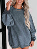 Round Neck Dropped Shoulder Sweatshirt - Carbone's Marketplace