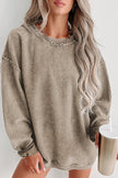 Round Neck Dropped Shoulder Sweatshirt - Carbone's Marketplace