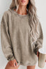 Round Neck Dropped Shoulder Sweatshirt - Carbone's Marketplace