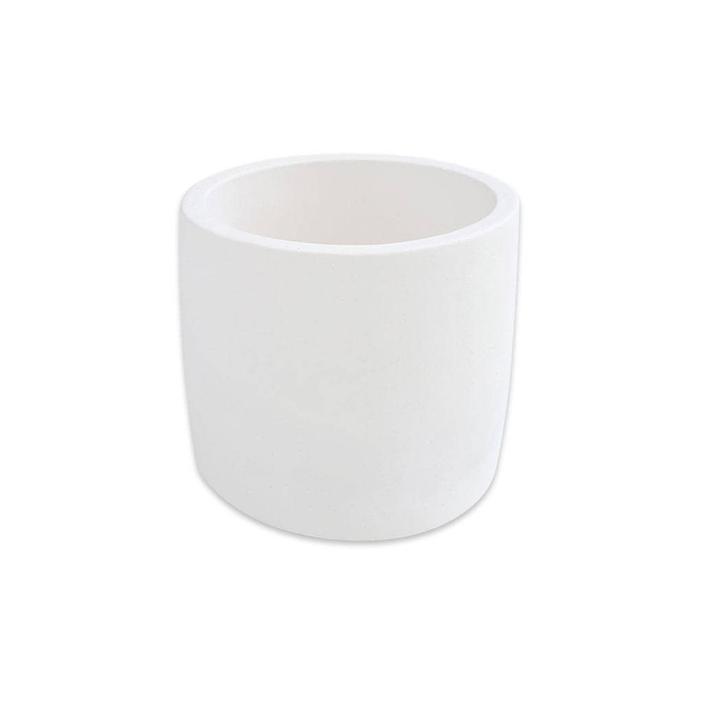 Round White Ceramic Planter - Carbone's Marketplace