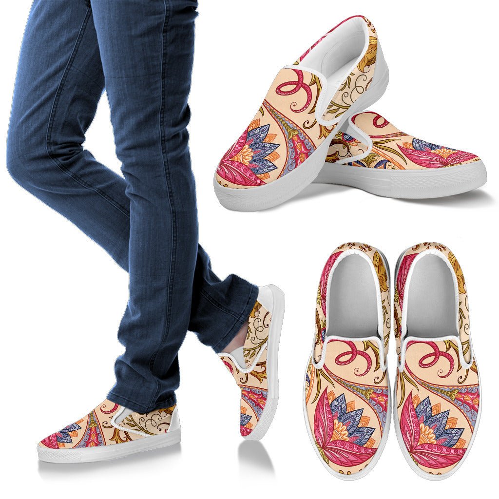 Royal Paisley Women's Slip Ons - Carbone's Marketplace