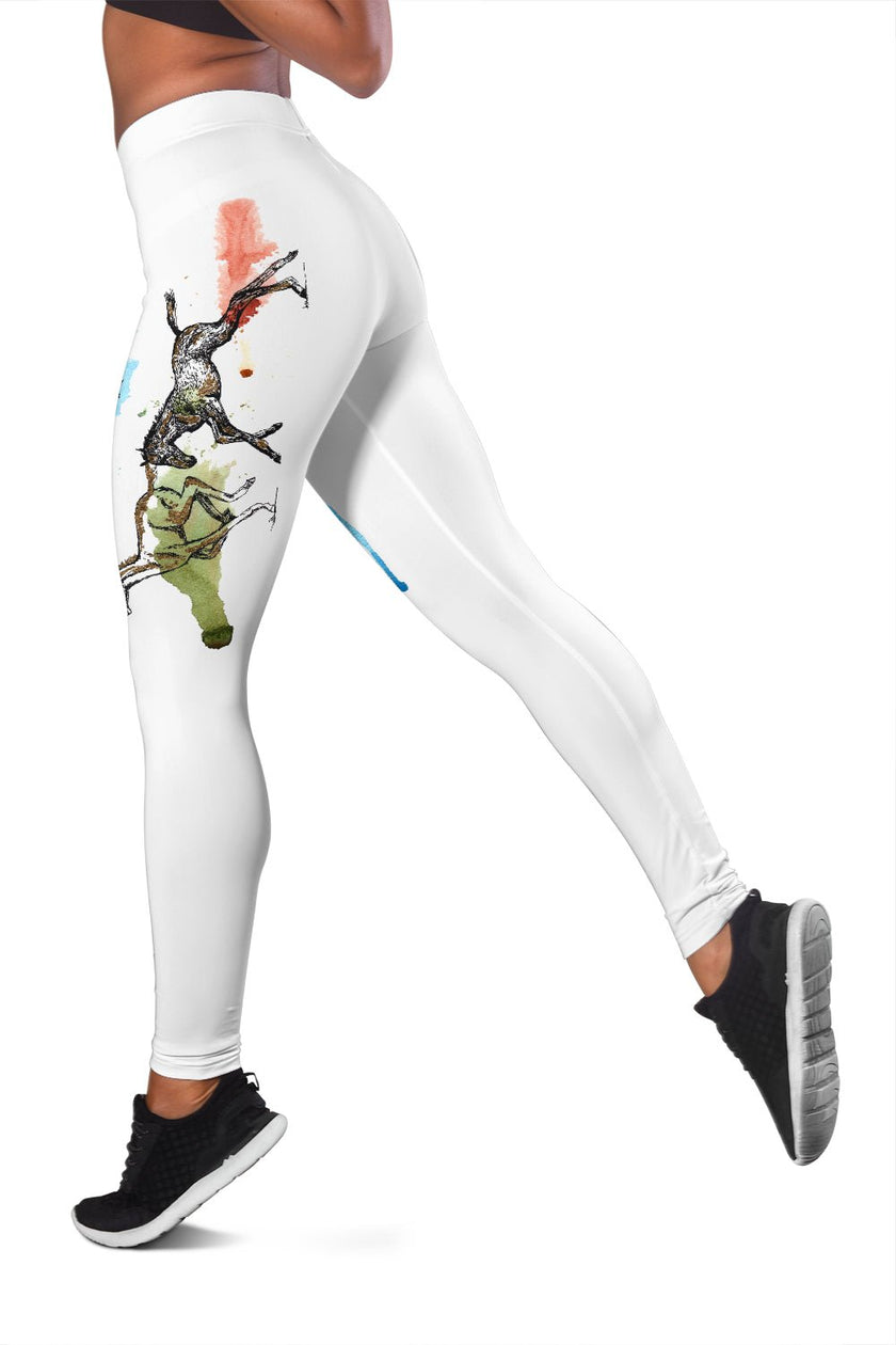 Running Horse Leggings (White) - Carbone's Marketplace